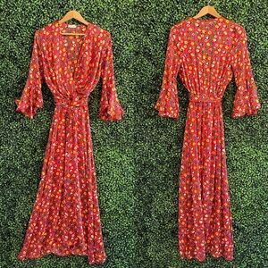 Holly & Joey Floral Red Dress